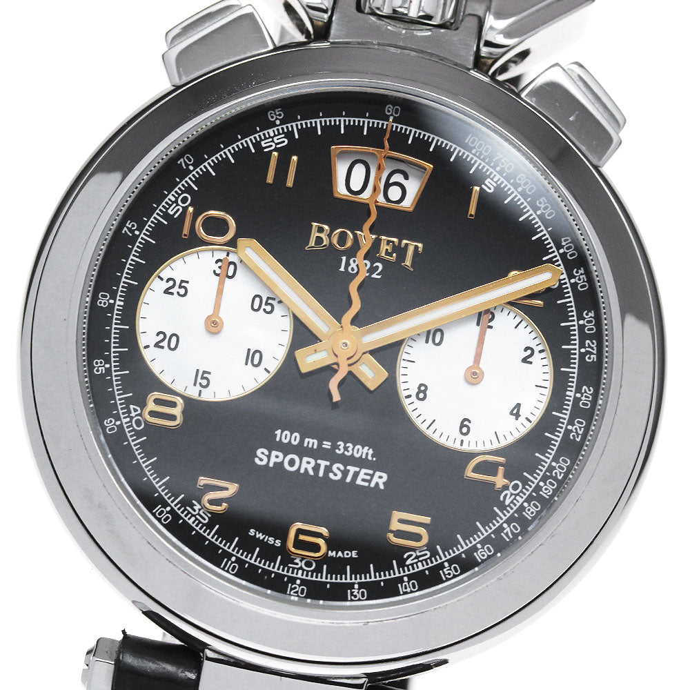 BOVET Sports star SP0322-70 Chronograph Black / white shell Dial Automatic Men's Watch_835255