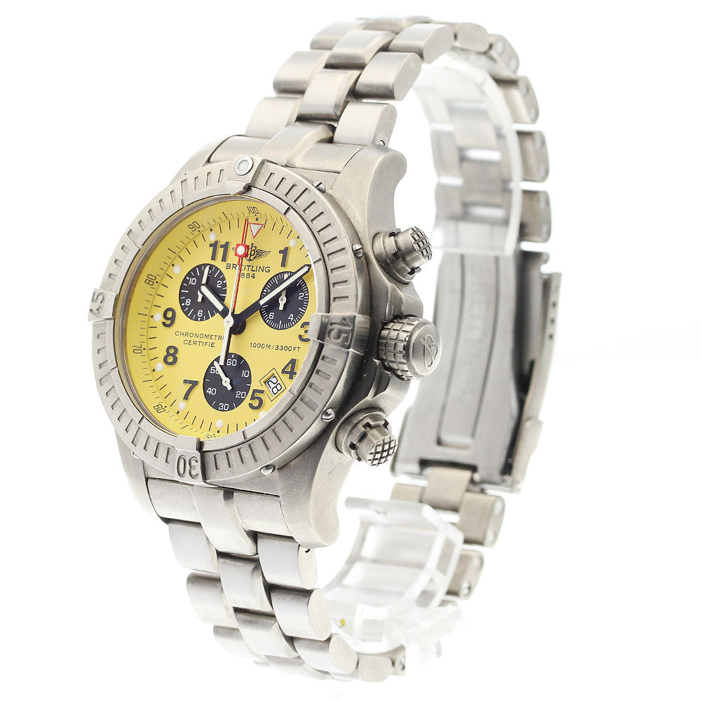 BREITLING Chrono Avenger M1 E73360 Date yellow Dial Quartz Men's Watch_835262