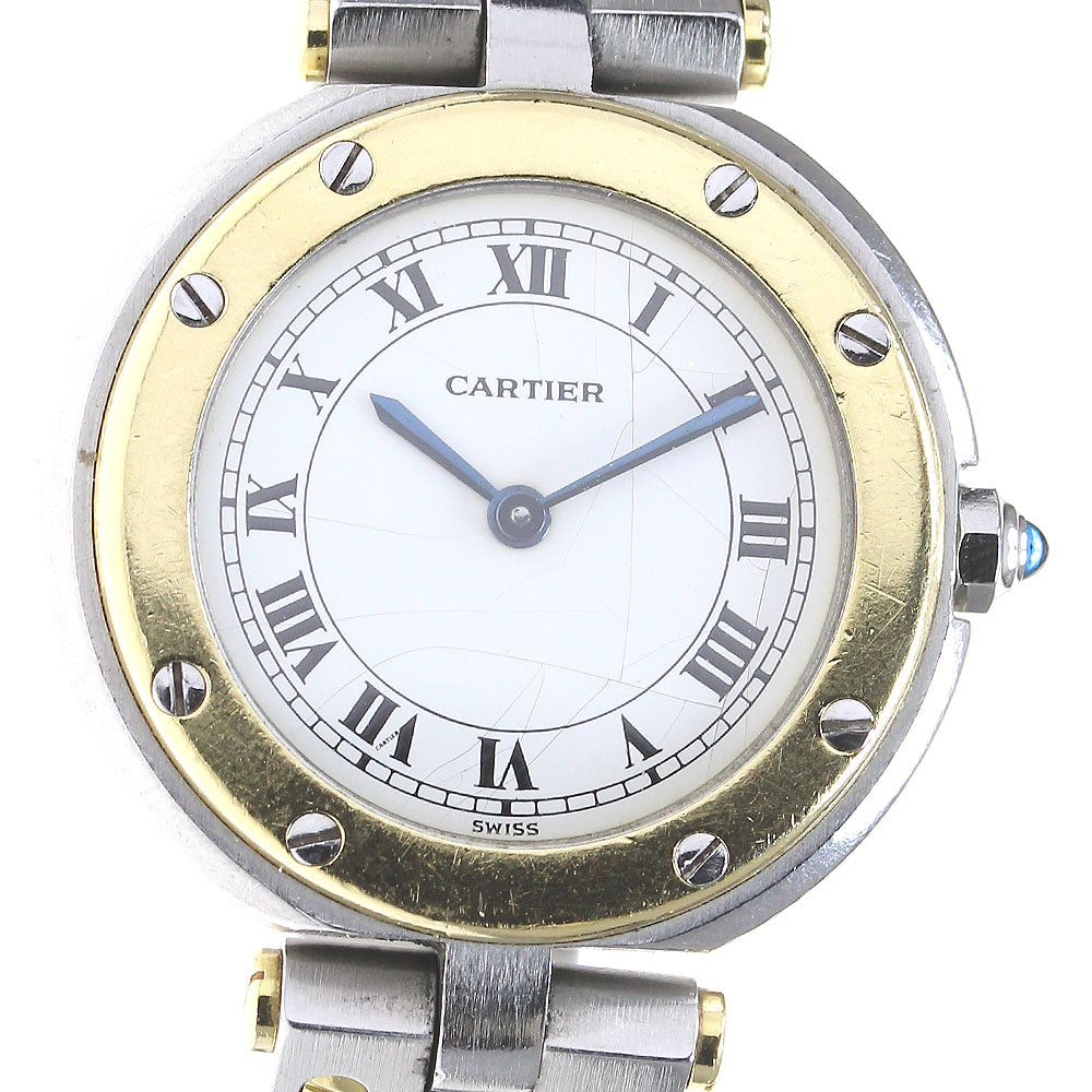 CARTIER Santos Round SM 84038188 white Dial Quartz Ladies Watch_835370