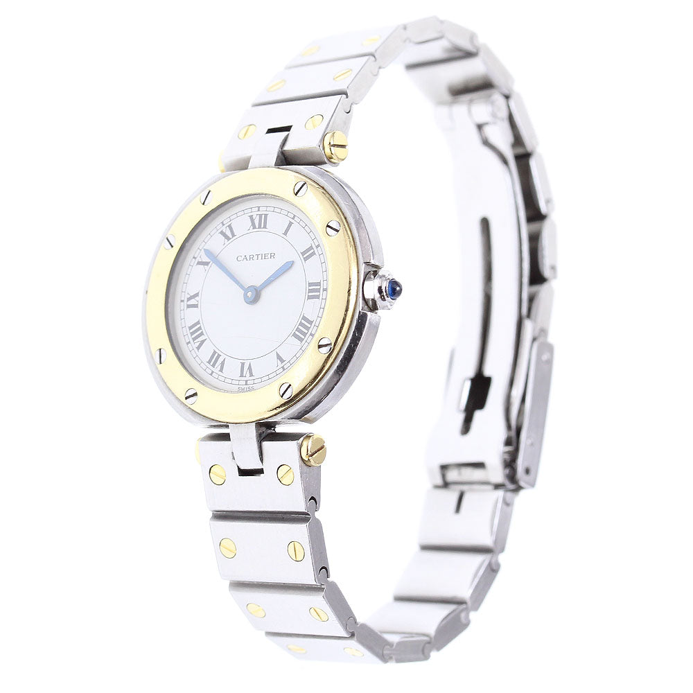CARTIER Santos Round SM 84038188 white Dial Quartz Ladies Watch_835370