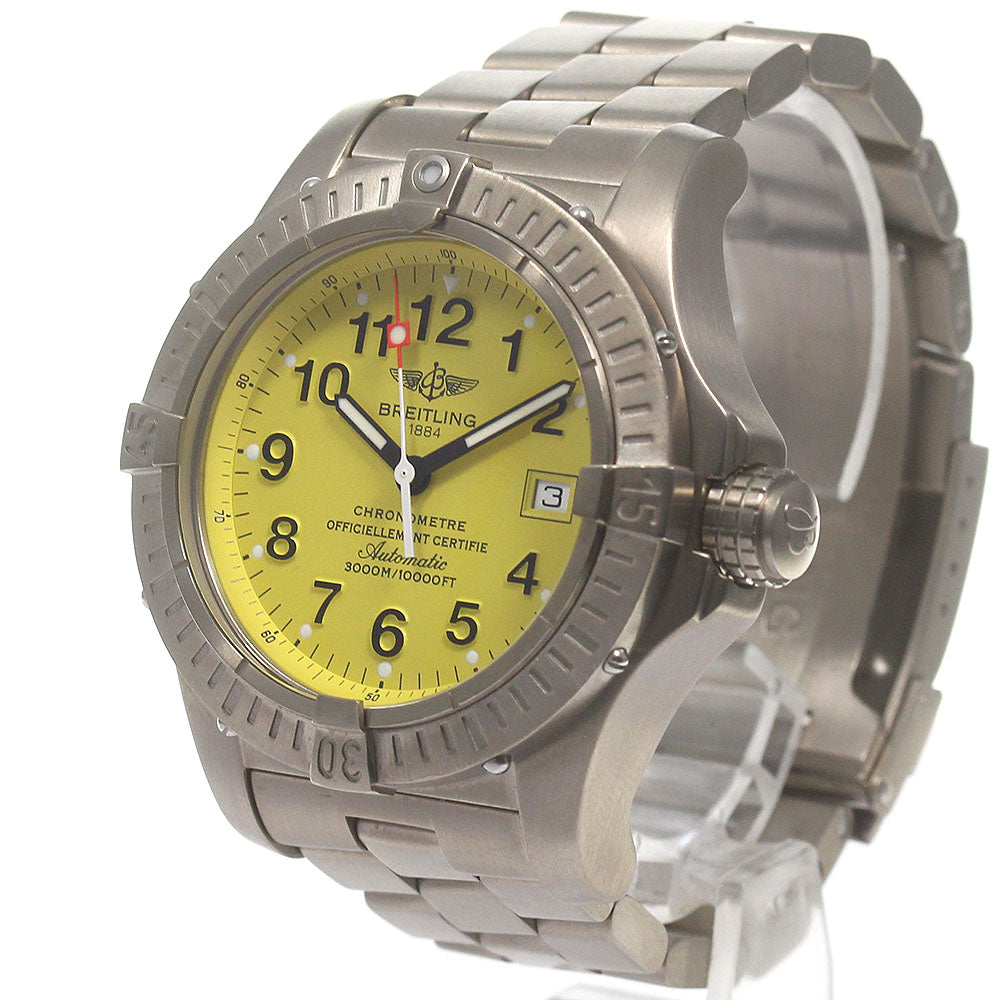 BREITLING Avenger Seawolf E17370 Date yellow Dial Automatic Men's Watch_835382