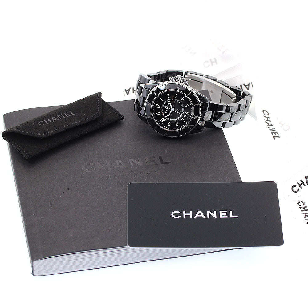 CHANEL J12 H5695 Black ceramic date black Dial Quartz Ladies Watch_835429
