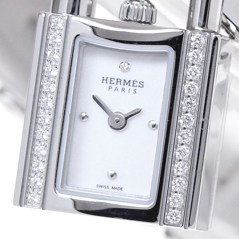 HERMES Kelly watch KE4.130 Diamond Bezel white Dial Quartz Ladies Watch_835441