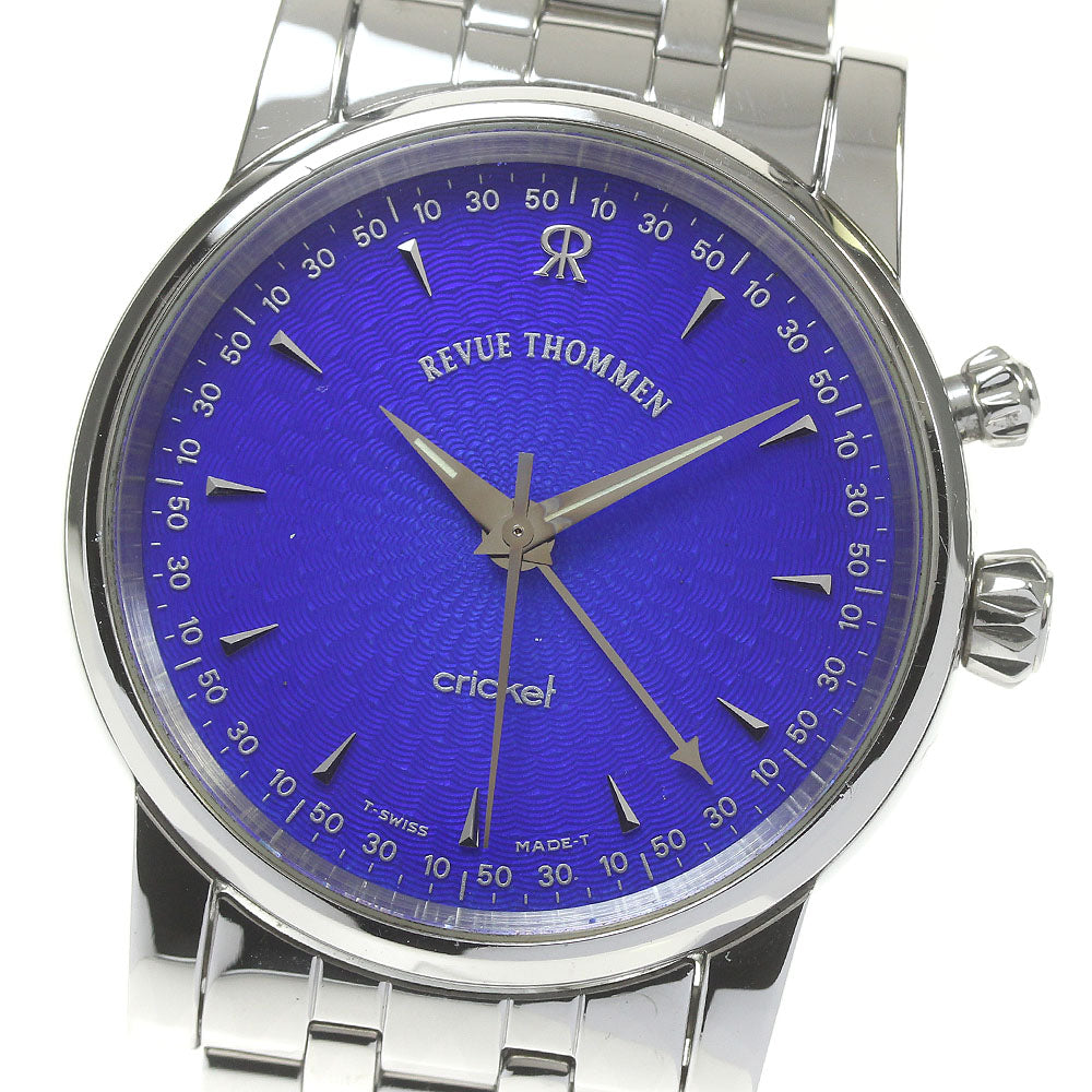 REVUE THOMMEN cricket 8010008 Alarm 1997 pieces limited edition Blue enamel dial blue enamel Dial Hand Winding Men's Watch_835496