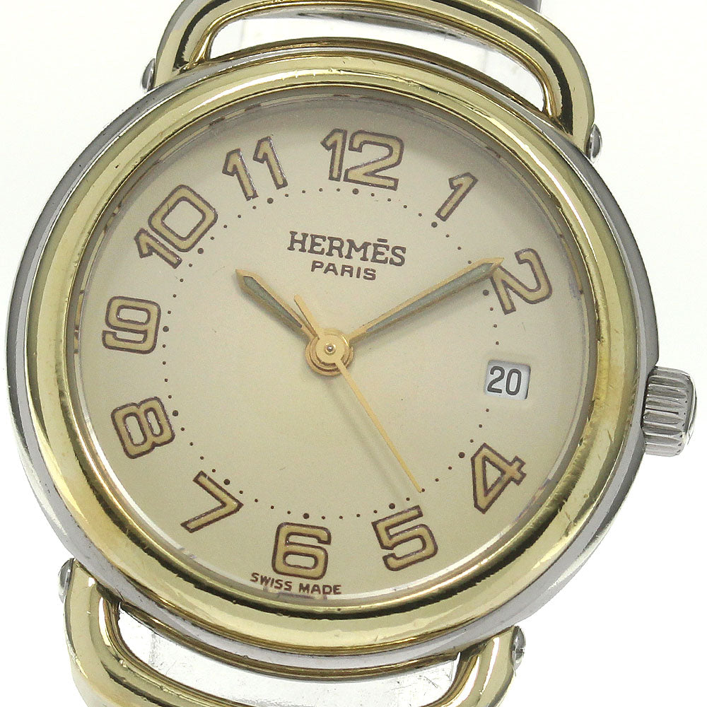 HERMES Pullman PU2.240 Date Beige Dial Quartz Ladies Watch_835500