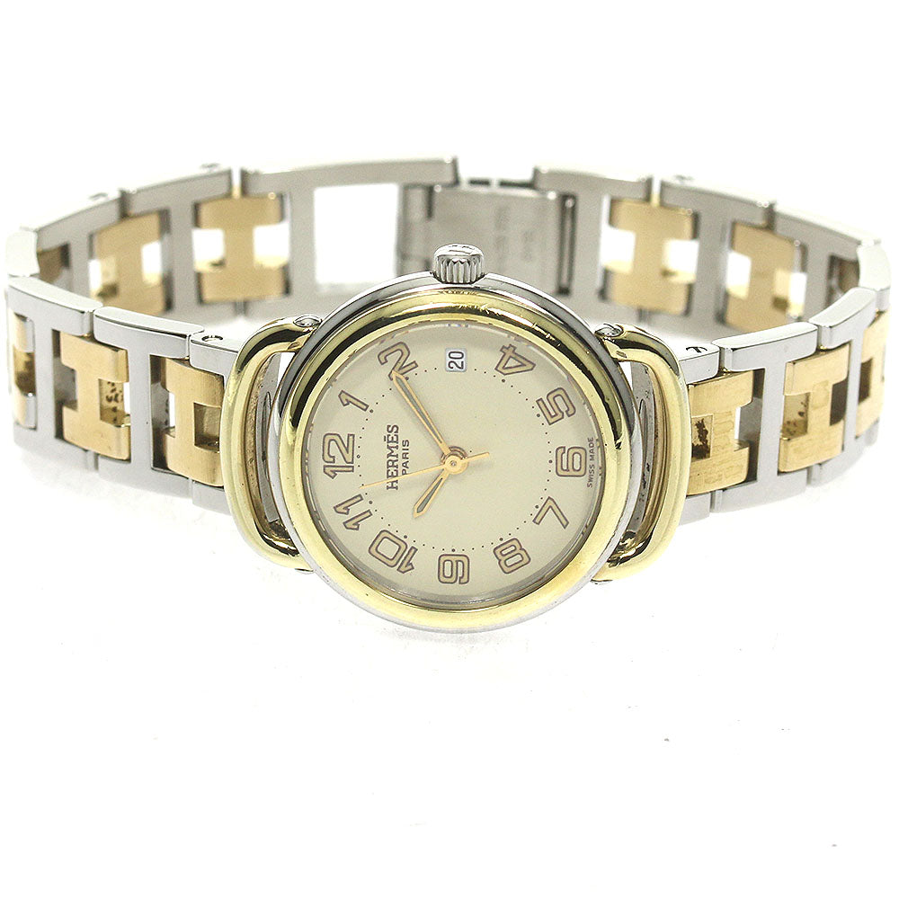 HERMES Pullman PU2.240 Date Beige Dial Quartz Ladies Watch_835500