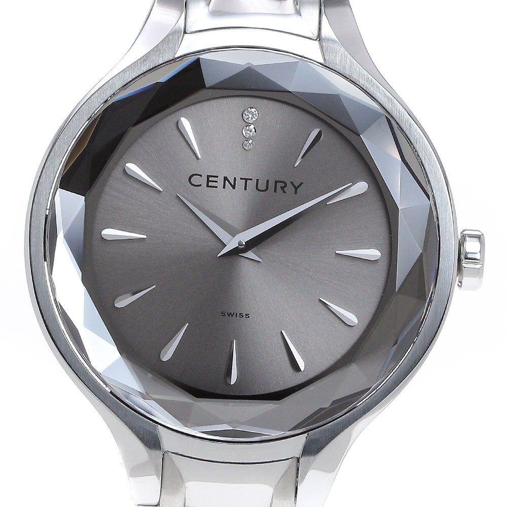 CENTURY First class 684.7U.75i.12.SC 3P diamond Brown Dial Quartz Ladies _835606