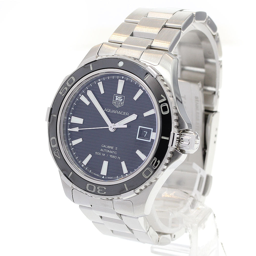 TAG HEUER Aquaracer Caliber 5 WAK2110 Date Black Dial Automatic Men's _835656
