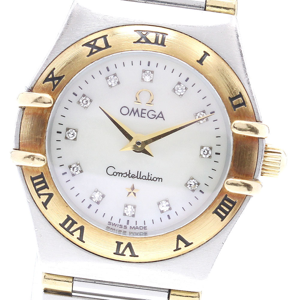 OMEGA Constellation 1272.75 12P diamond Harf bar Quartz Ladies Watch_835677