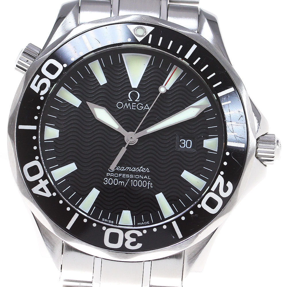 OMEGA Seamaster300 2264.50 Date black Dial Quartz Men's Watch_835700