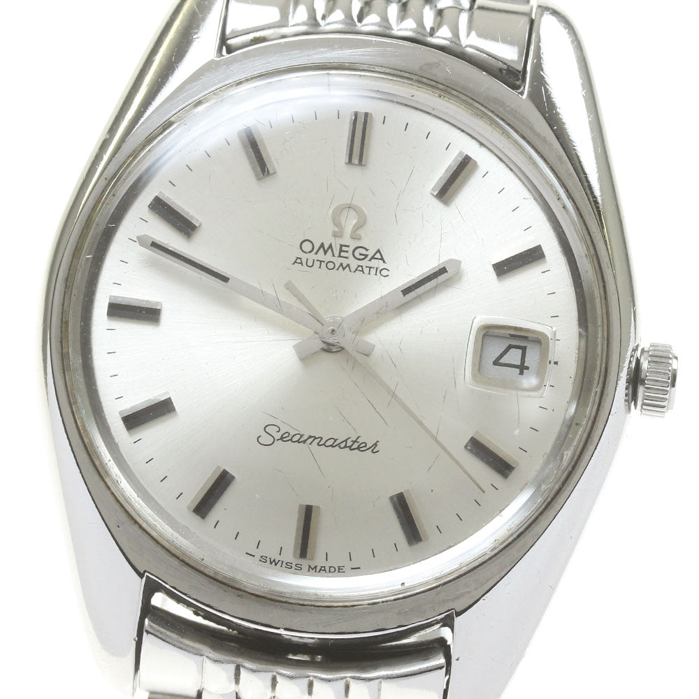 OMEGA Seamaster 166.067 Date cal.565 Rice Bracelet Silver Dial Automatic Men's Watch_835705