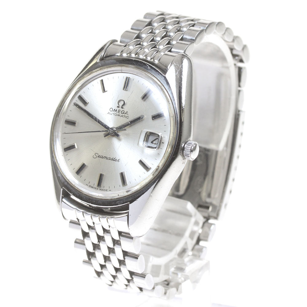 OMEGA Seamaster 166.067 Date cal.565 Rice Bracelet Silver Dial Automatic Men's Watch_835705