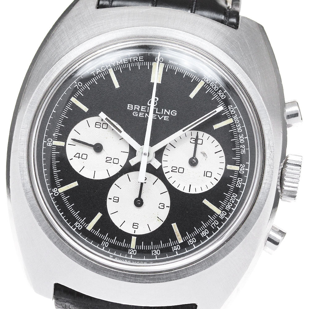 BREITLING Long playing 9657 Chronograph cal.1873 black Dial Hand Winding Men's Watch_835731