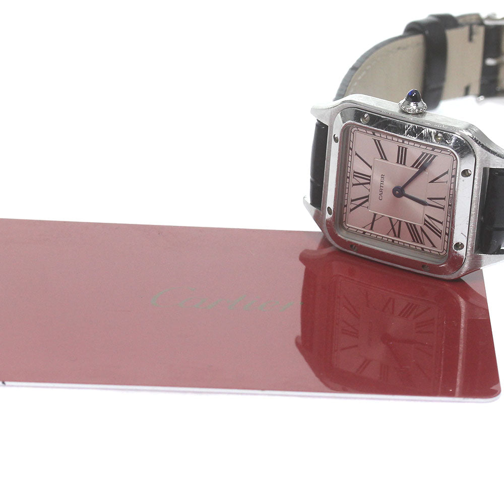 CARTIER Santos Dumont SM WSSA0023 Silver Dial Quartz Ladies Watch_835914