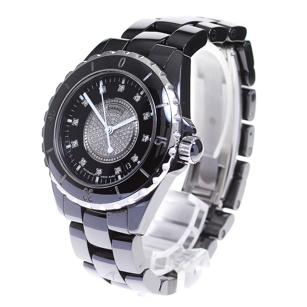 CHANEL J12 H1757 Black ceramic center diamond Automatic Men's Watch_835955