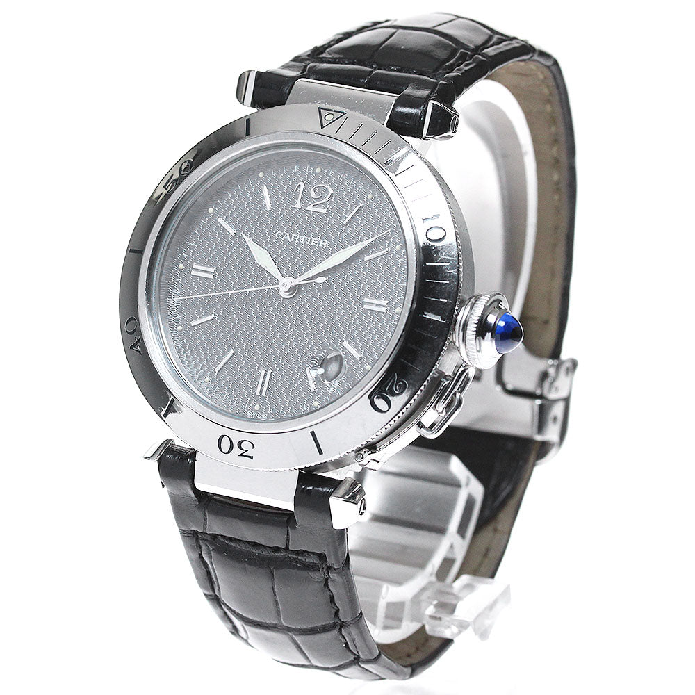 CARTIER Pasha 38mm W3101755 Date Gray Dial Automatic Men's Watch_835965
