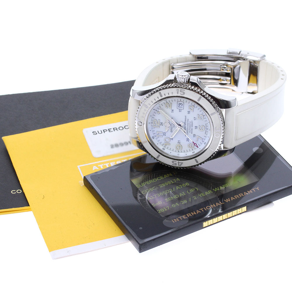 BREITLING Super Ocean II 42 A17365 Date White Dial Automatic Men's Watch_836003