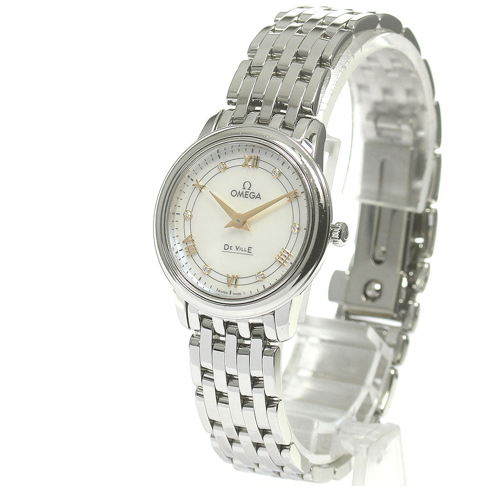 OMEGA De Ville Prestige 424.10.27.60.55.001 6P diamond White shell Dial Quartz Ladies Watch_836038