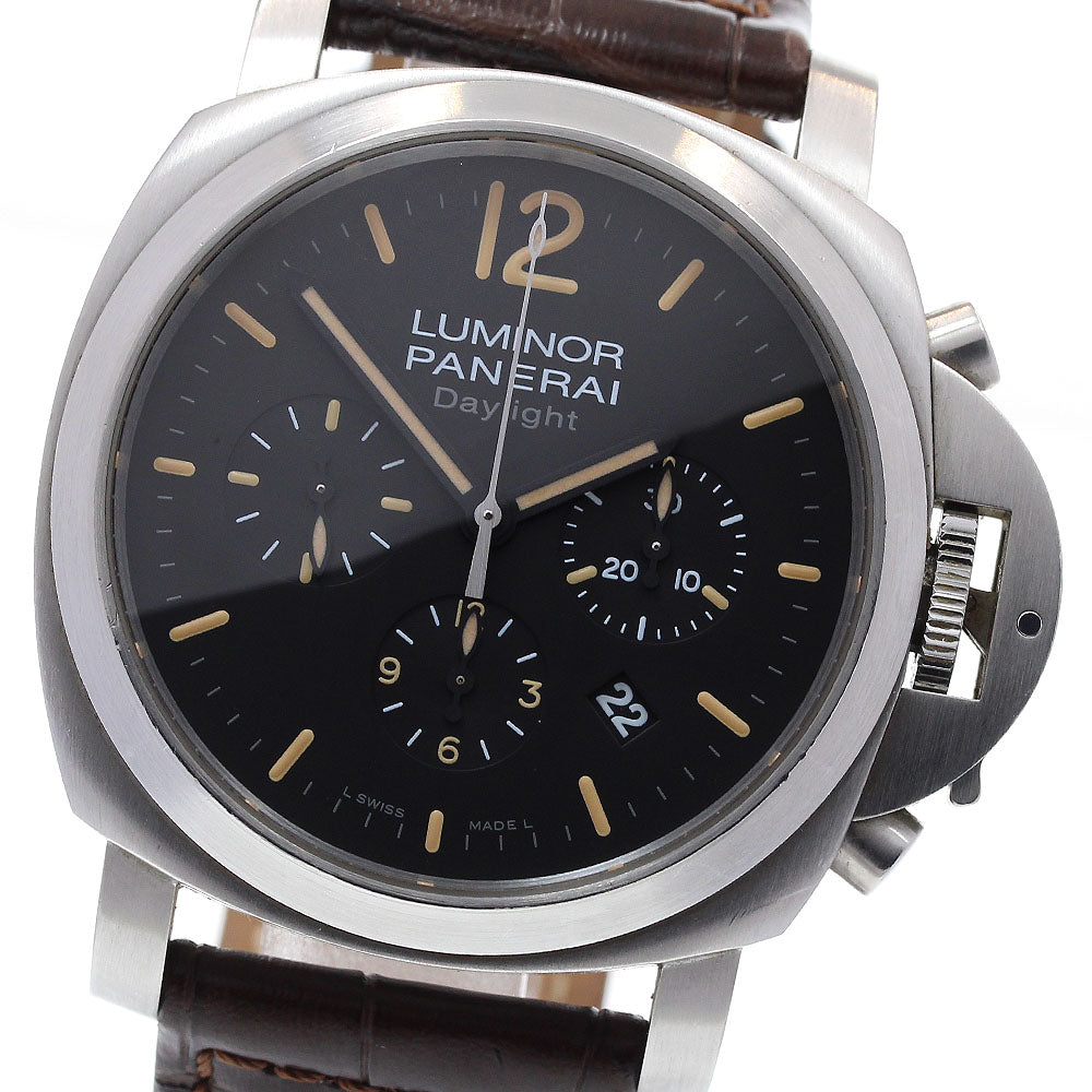 PANERAI Luminor Daylight PAM00356 Chronograph black Dial Automatic Men's Watch_836051