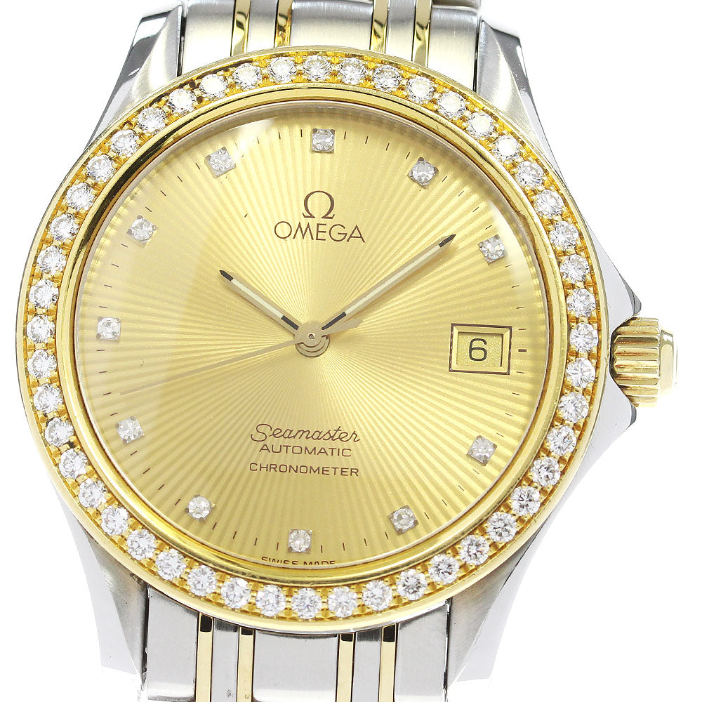 OMEGA Seamaster120 2305.15 Diamond bezel 11P gold Dial Automatic Men's_836082