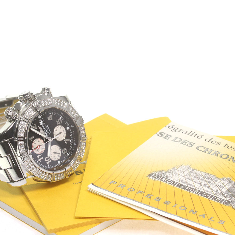 BREITLING Super avenger A13370 Chronograph Diamond Bezel Automatic Men's_836083