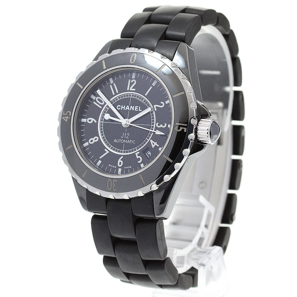CHANEL J12 black ceramic H0684 38MM Rubber Bracelet Automatic Men's Watch_836101