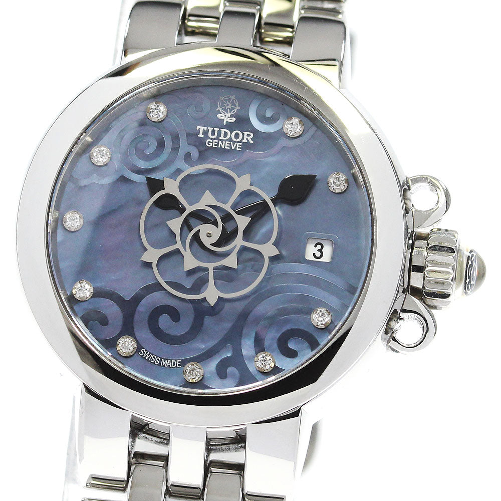 TUDOR Claire de Rose 35100 10P diamond Blue shell Dial Automatic Ladies_836150