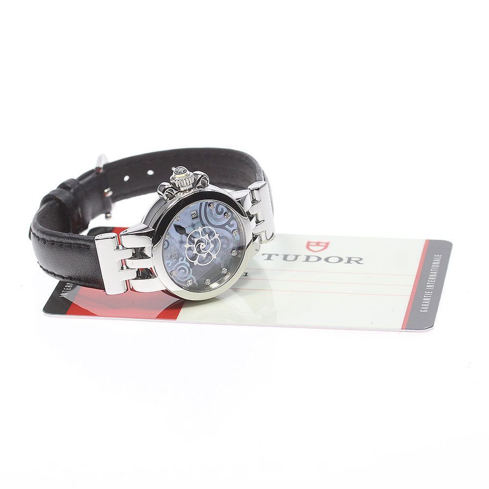 TUDOR Claire de Rose 35100 10P diamond Blue shell Dial Automatic Ladies_836150