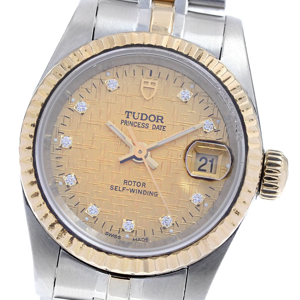 TUDOR Princess Date 92413 YG 2 tone 10P cal.2671 Automatic Ladies Watch_836161