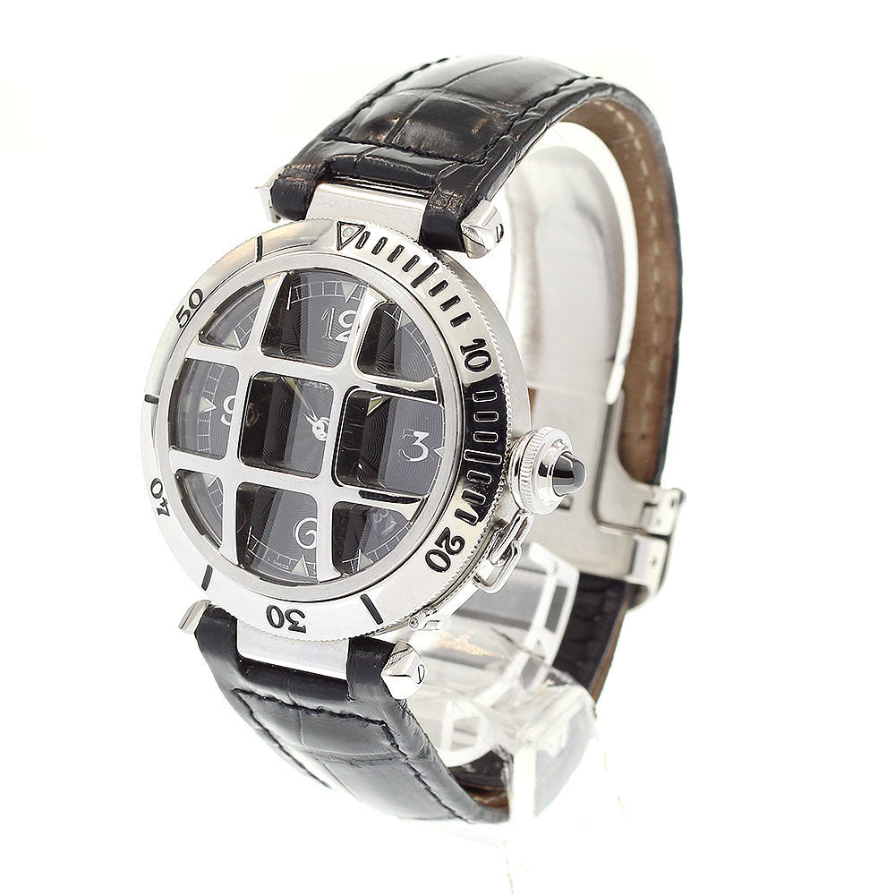 CARTIER Pasha grid W310625 Date Black Dial Automatic Men's Watch_836552