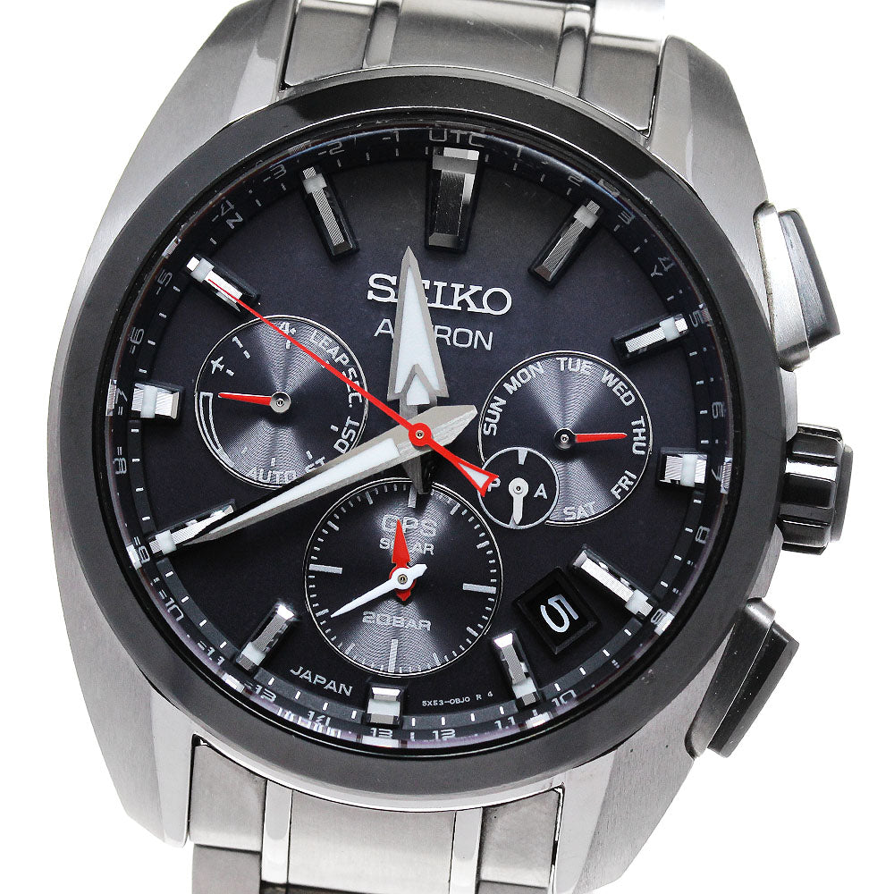 SEIKO Astron SBXC103/5X53-0AV0 GPS Black Dial Solar Powered Radio Men's _836935