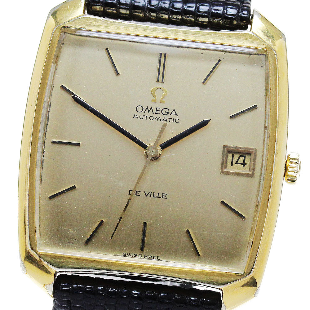 OMEGA De Ville 162.048 Square Date cal.1002 gold Dial Automatic Men's Watch_836940