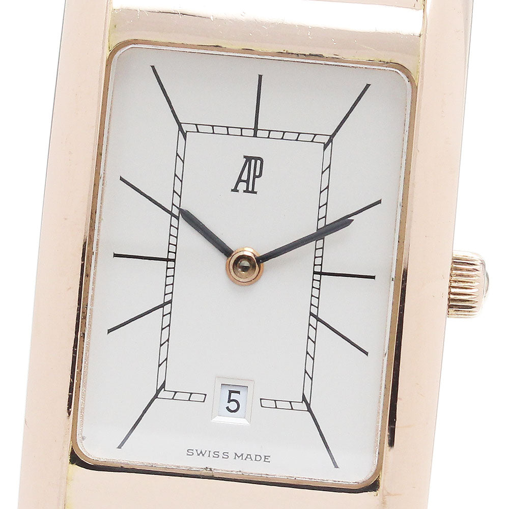 AUDEMARS PIGUET 18K Pink Gold Silver Dial Quartz Men's Watch_836948