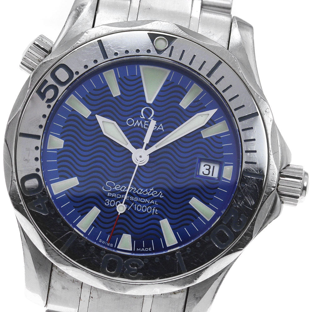 OMEGA Seamaster300 2263.80 Date blue Dial Quartz Boy's Watch_836951