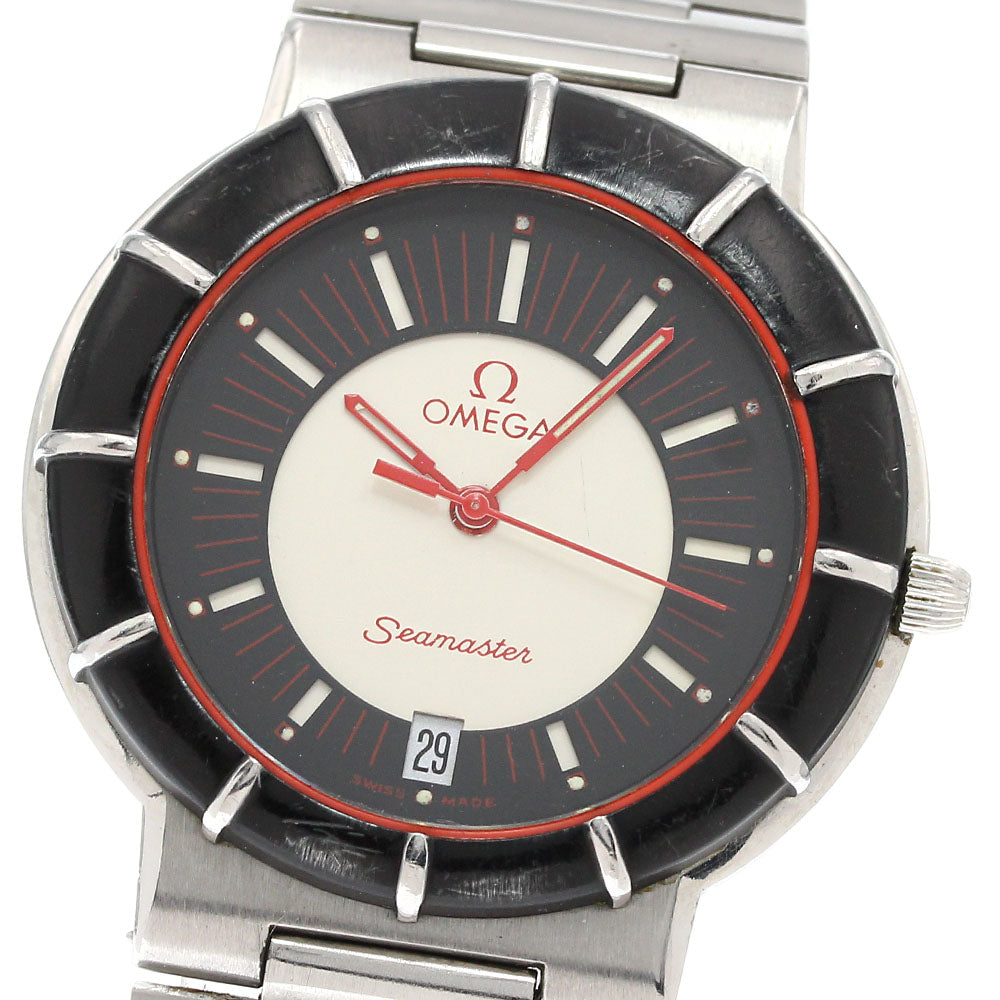 OMEGA Seamaster Date Black / Silver Dial Quartz Men's Watch_837011