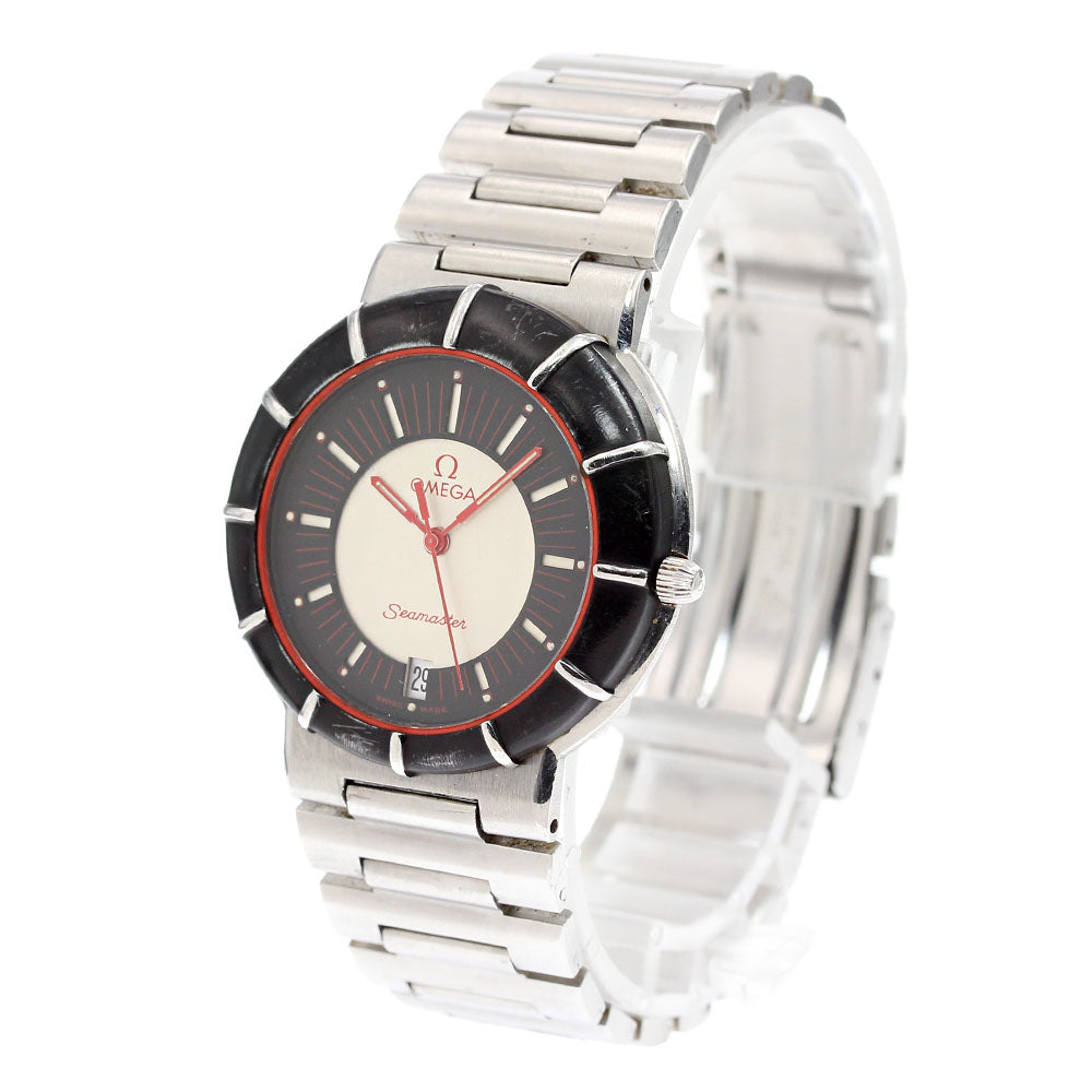 OMEGA Seamaster Date Black / Silver Dial Quartz Men's Watch_837011