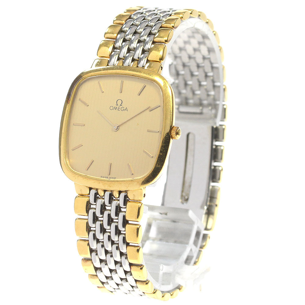 OMEGA De Ville Square gold Dial Quartz Men's Watch_837015