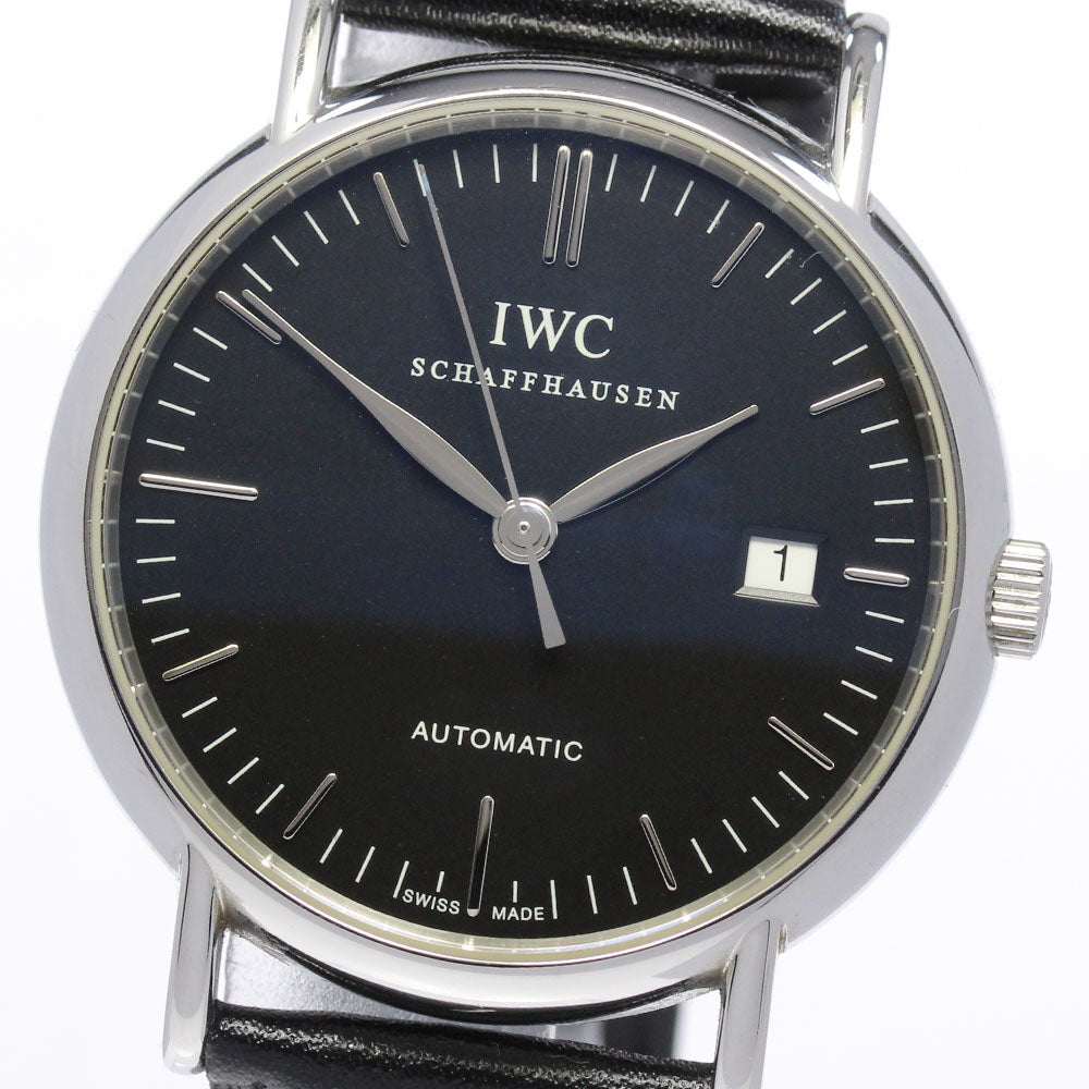IWC SCHAFFHAUSEN Portofino IW356308 Date black Dial Automatic Men's Watch_837037