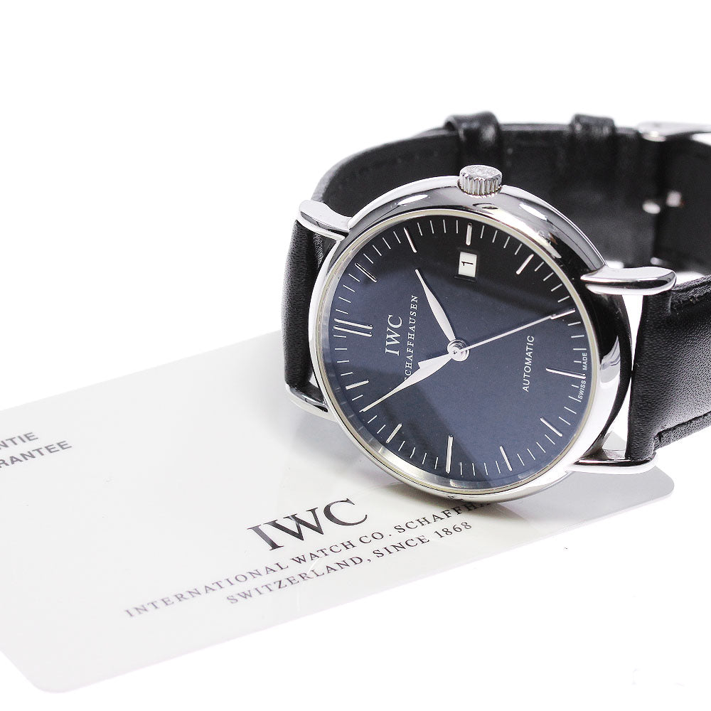 IWC SCHAFFHAUSEN Portofino IW356308 Date black Dial Automatic Men's Watch_837037