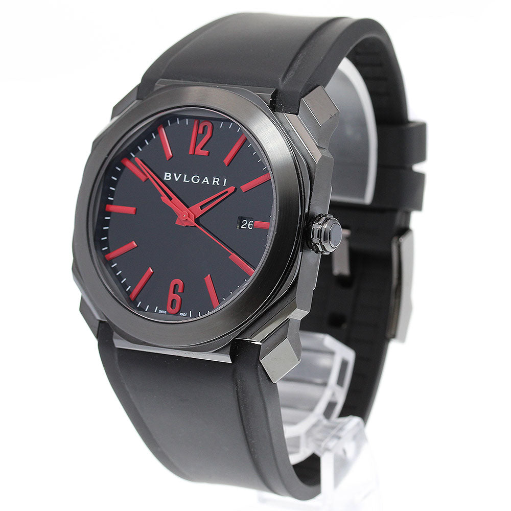 BVLGARI Okto Ultra Nero BG041S Date black Dial Automatic Men's Watch_837059