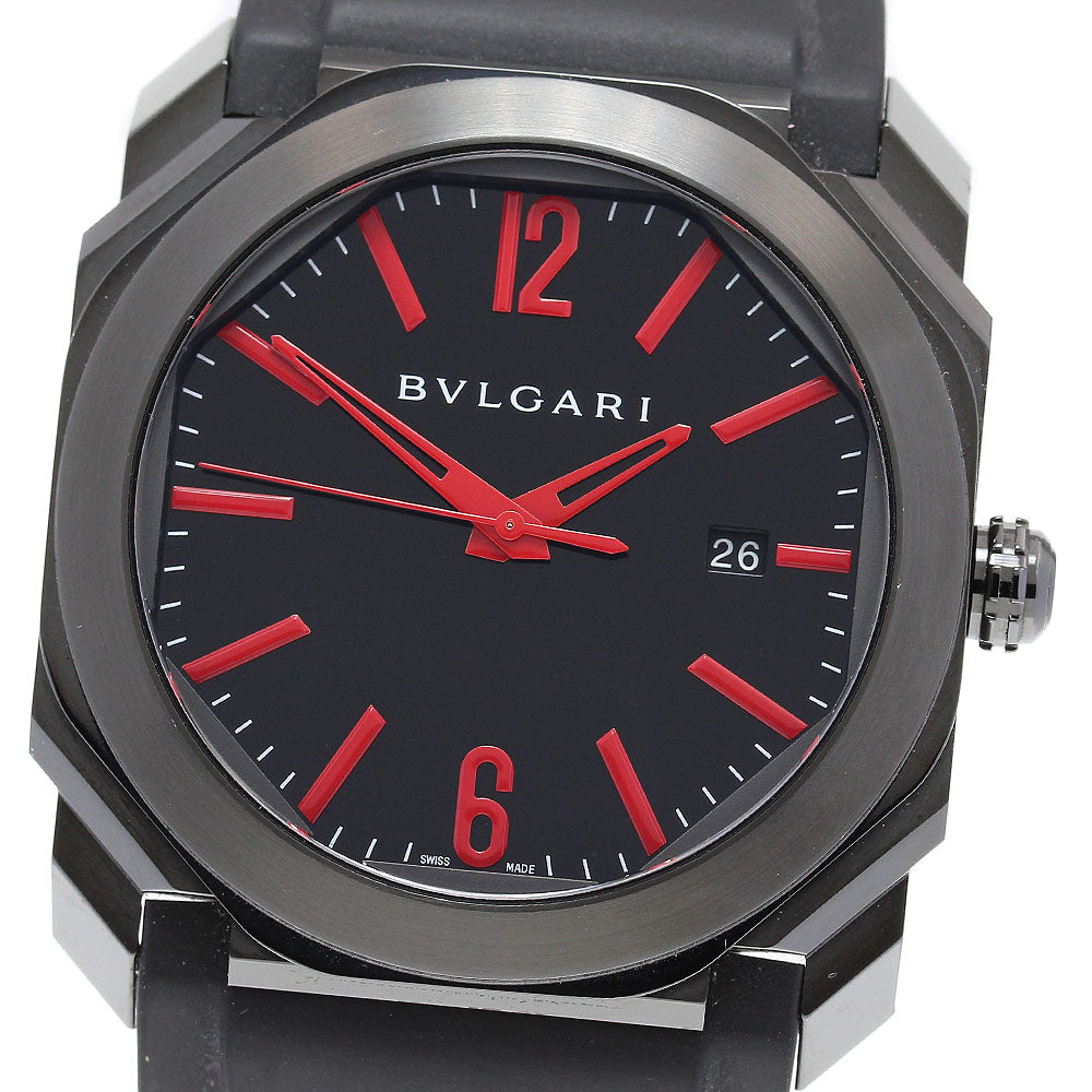 BVLGARI Okto Ultra Nero BG041S Date black Dial Automatic Men's Watch_837059
