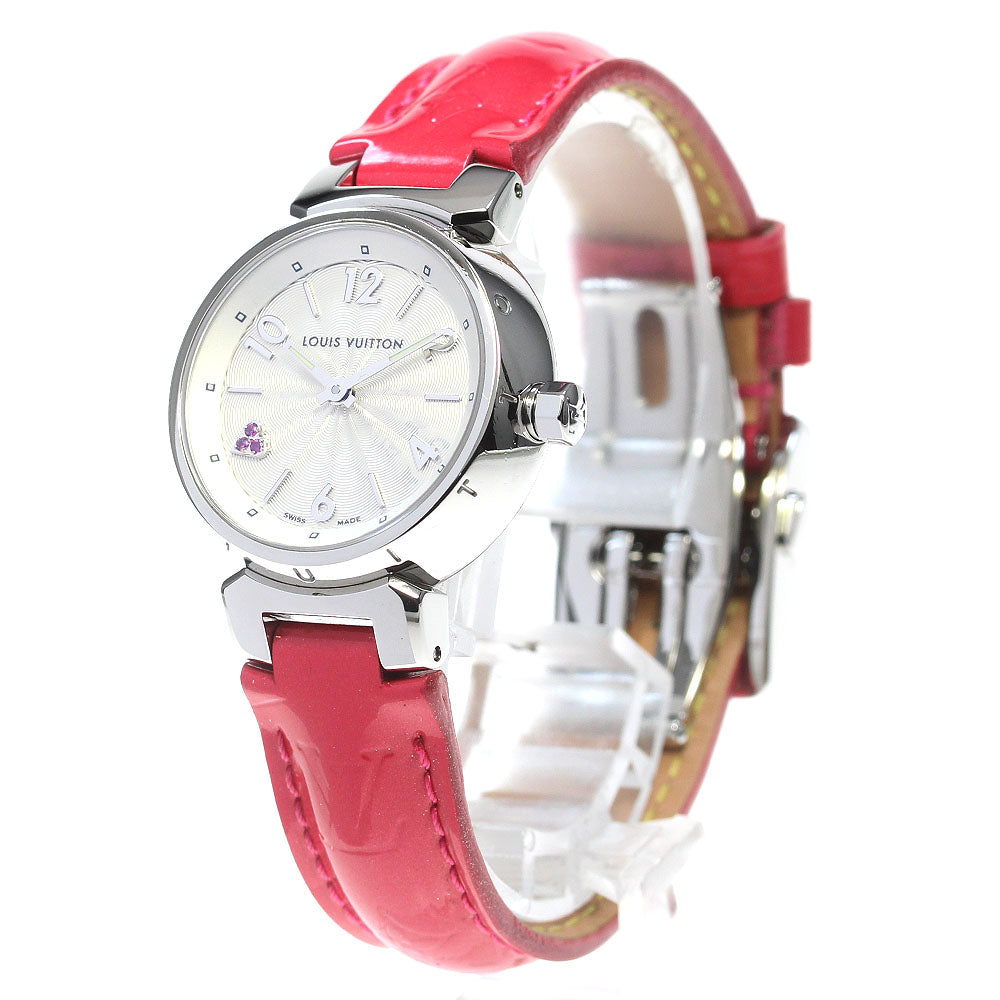 LOUIS VUITTON Tambour Q1218 heart Silver Dial Quartz Ladies Watch_837075