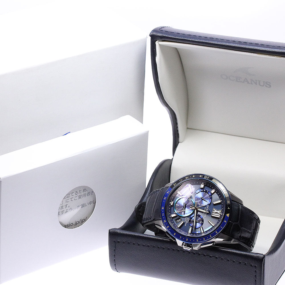 CASIO Oceanus OCW-G1200C-1AJF GPS Navy Dial Solar Powered Radio Men's Watch_837083