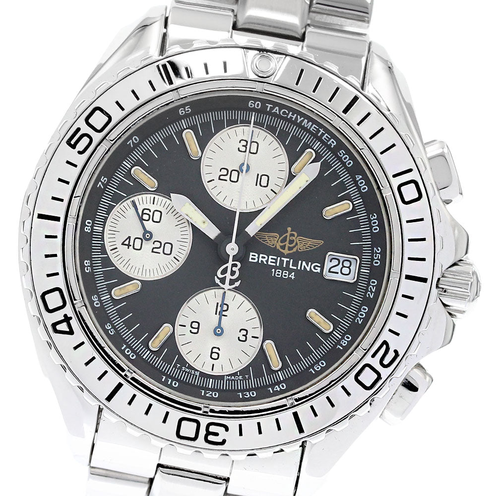 BREITLING Chrono Shark A13051 Date Black Dial Automatic Men's Watch_837096