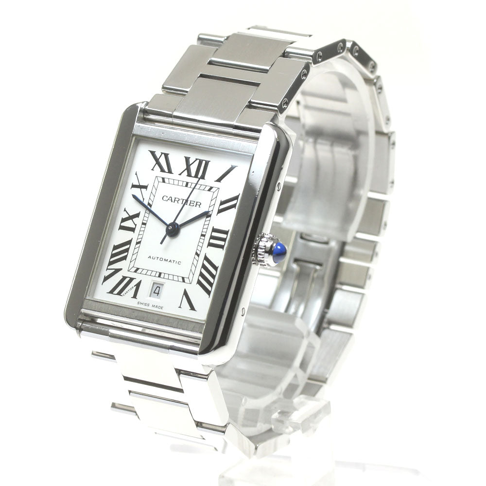 CARTIER Tank solo XL W5200028 Date Silver Dial Automatic Men's Watch_837119