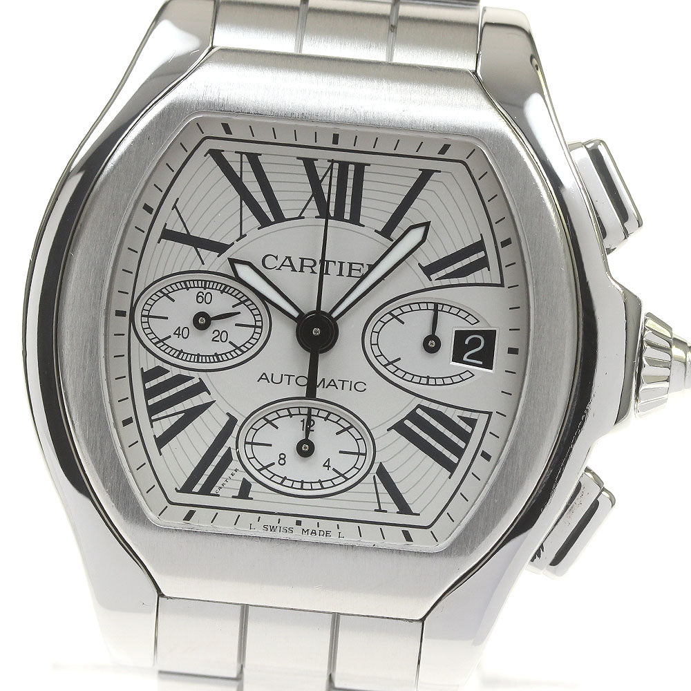 CARTIER Roadster S W6206019 Chronograph Silver Dial Automatic Men's Watch_837138