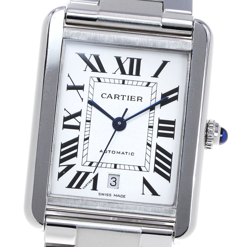 CARTIER Tank solo XL W5200028 Date Silver Dial Automatic Men's Watch_837140