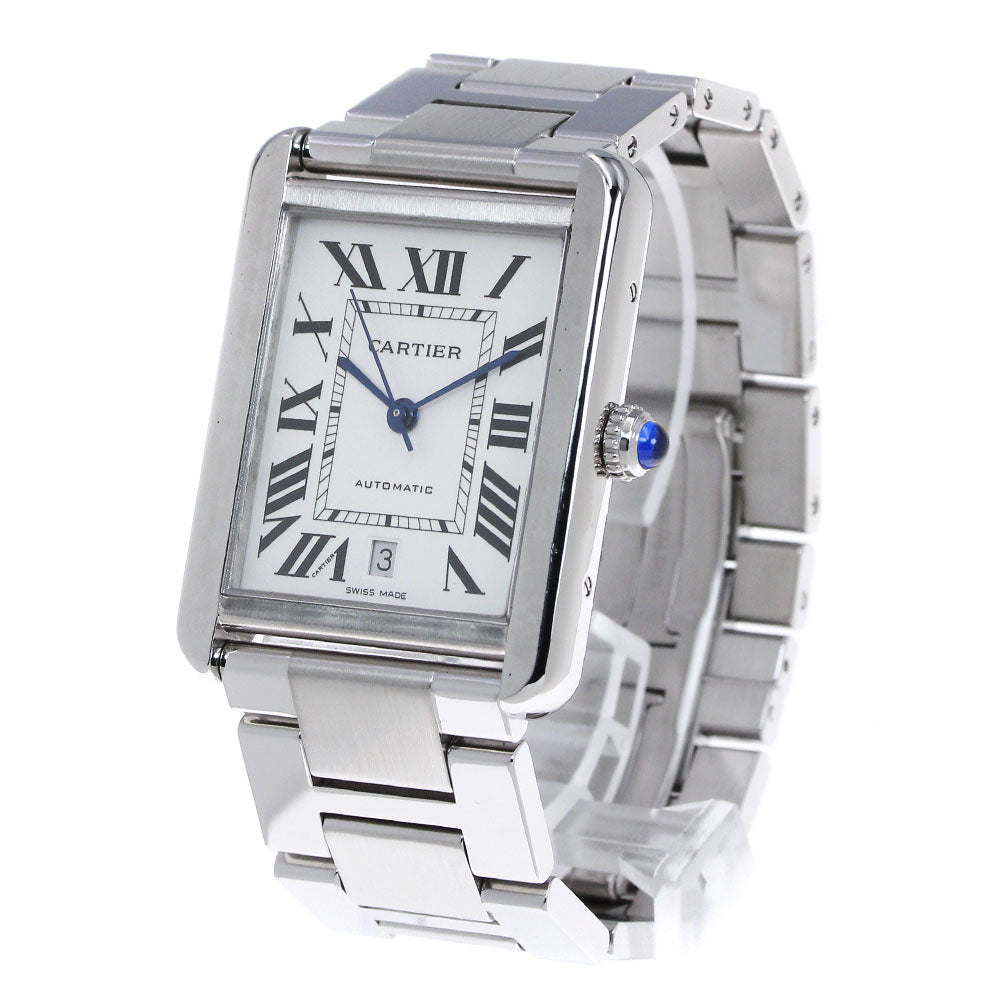 CARTIER Tank solo XL W5200028 Date Silver Dial Automatic Men's Watch_837140
