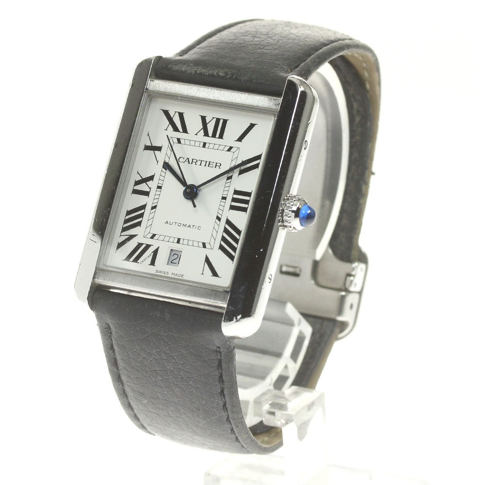 CARTIER Tank solo XL WSTA0029 Date Silver Dial Automatic Men's Watch_837142