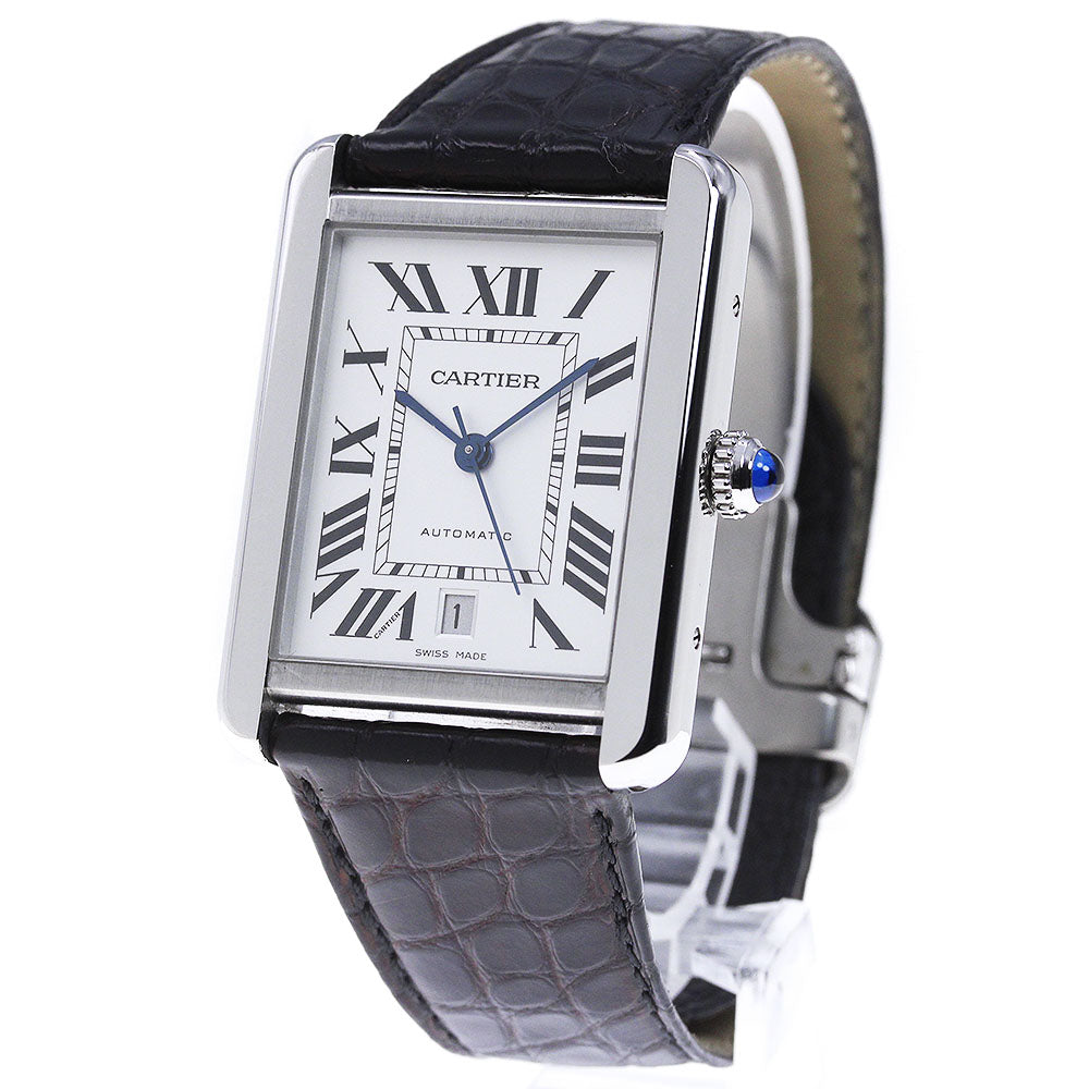 CARTIER Tank solo XL W5200027 Date Silver Dial Automatic Men's Watch_837143